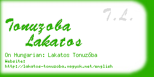 tonuzoba lakatos business card